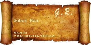 Gebei Rea névjegykártya